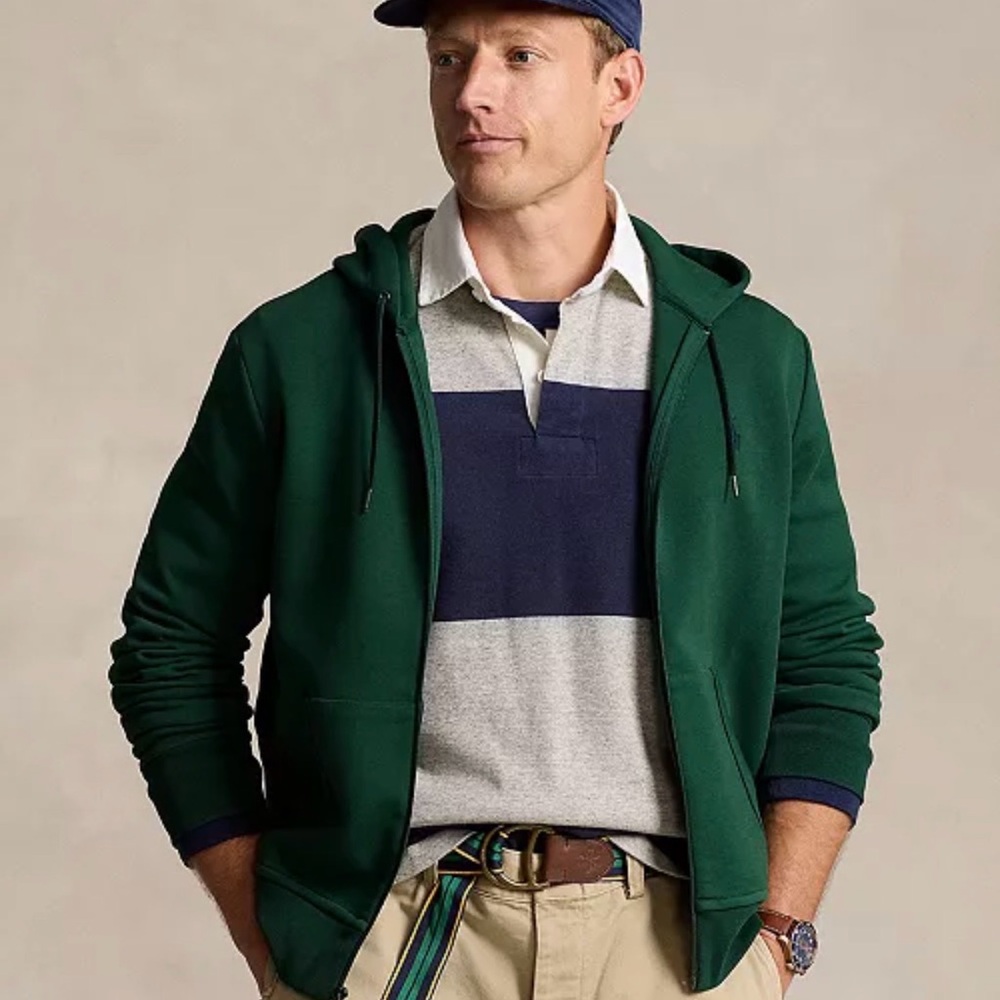 Polo Ralph Lauren Green Full-Zip Hoodie and Jogger Pants